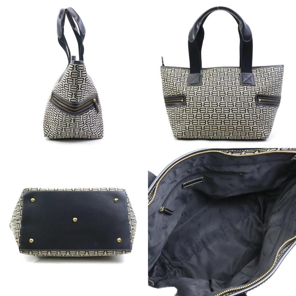 Balenciaga Monogram Tote Bag black white canvas - Picture 2 of 4